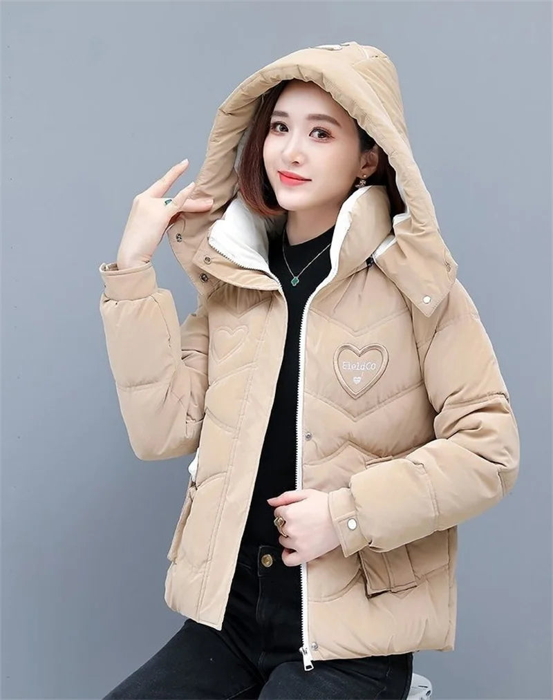Vestes courtes rembourrées en coton pour femme