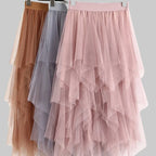 Jupe plissée en tulle pour femmes