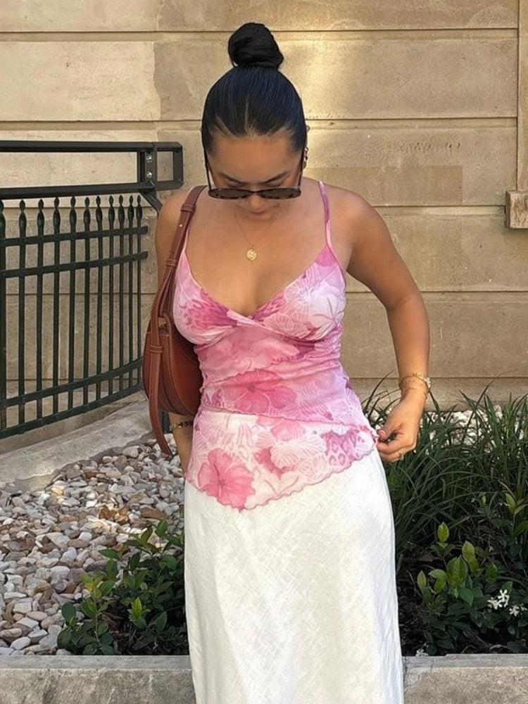 Hauts Sexy à imprimé Floral pour femmes