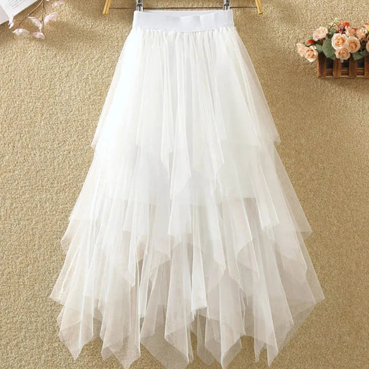 Jupe plissée en tulle pour femmes