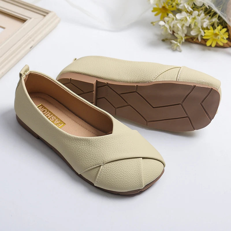 Mocassins en cuir à enfiler pour femmes