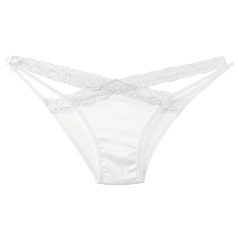 Culotte taille basse en dentelle transparent pour femmes