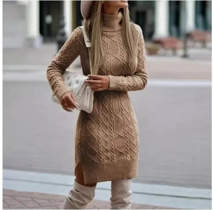 Robe pull à manches longues pour femmes