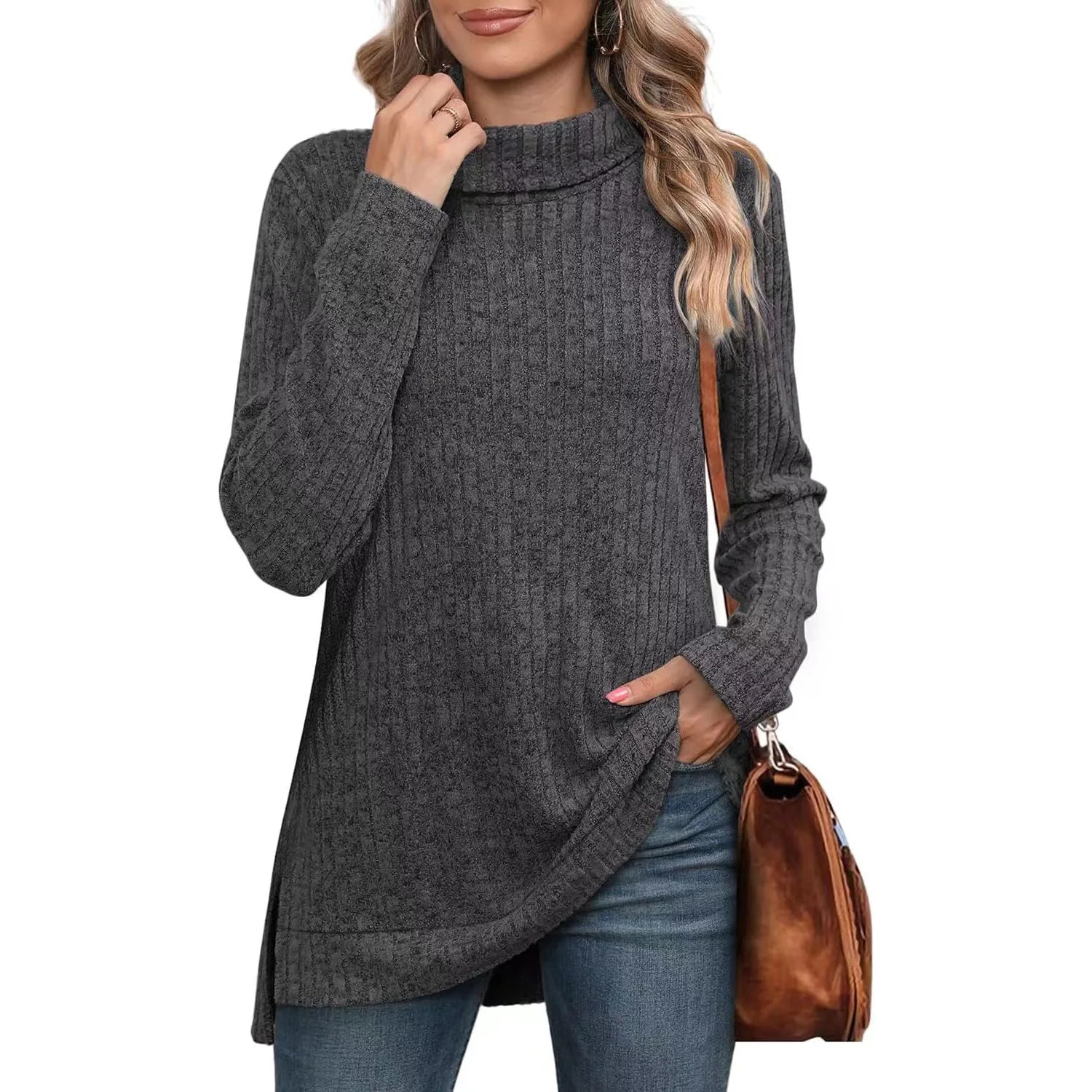 T-shirt à manches longues décontracté pour femmes