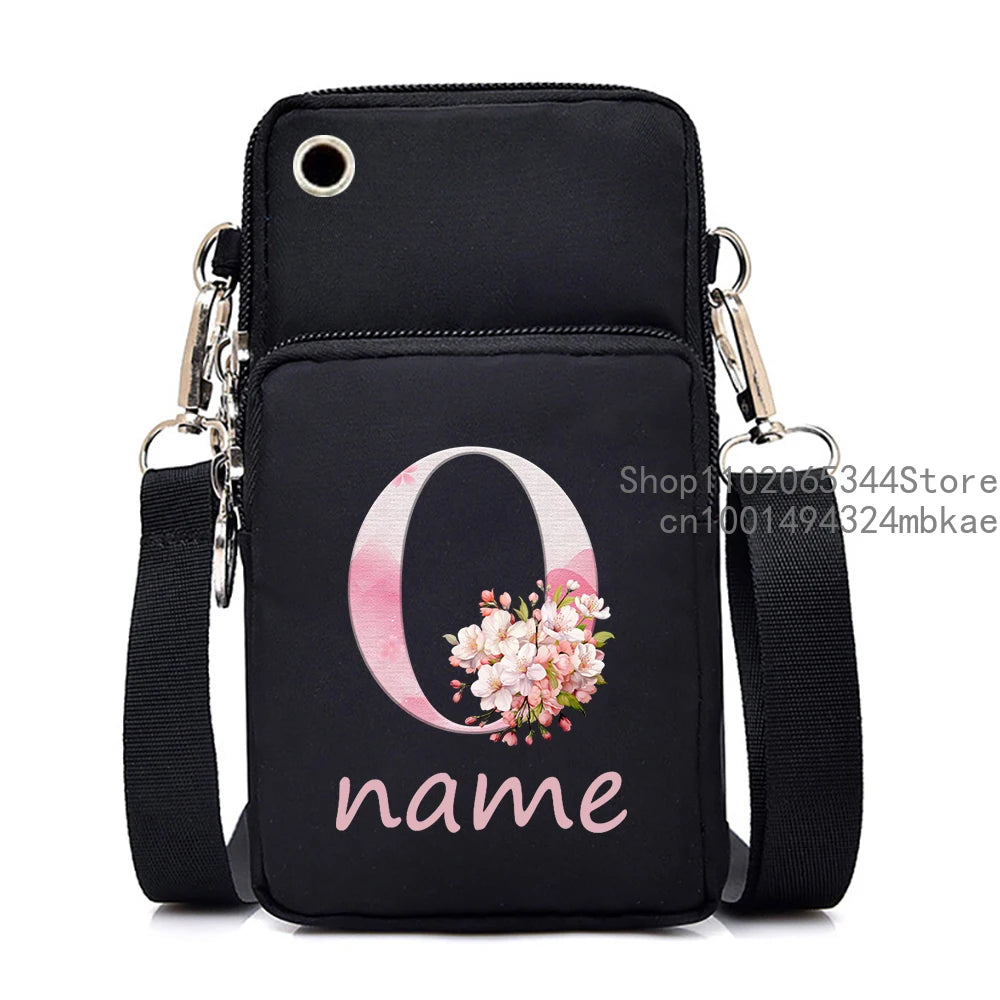 Sac à bandoulière pour téléphone portable floral pour femmes