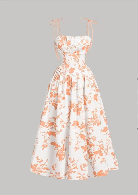 Robe élégante et intellectuelle à imprimé floral pour femmes