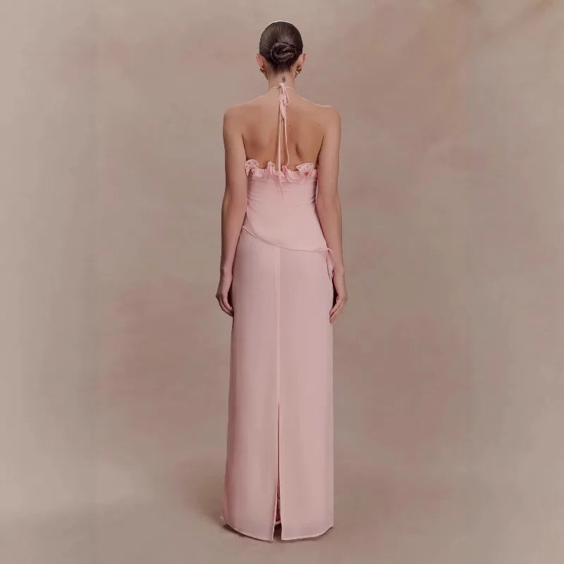 Robe longue élégante à imprimé floral pour femmes