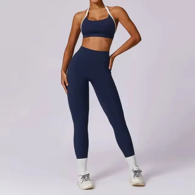 Ensemble 2 pièces soutien-gorge et legging pour femmes
