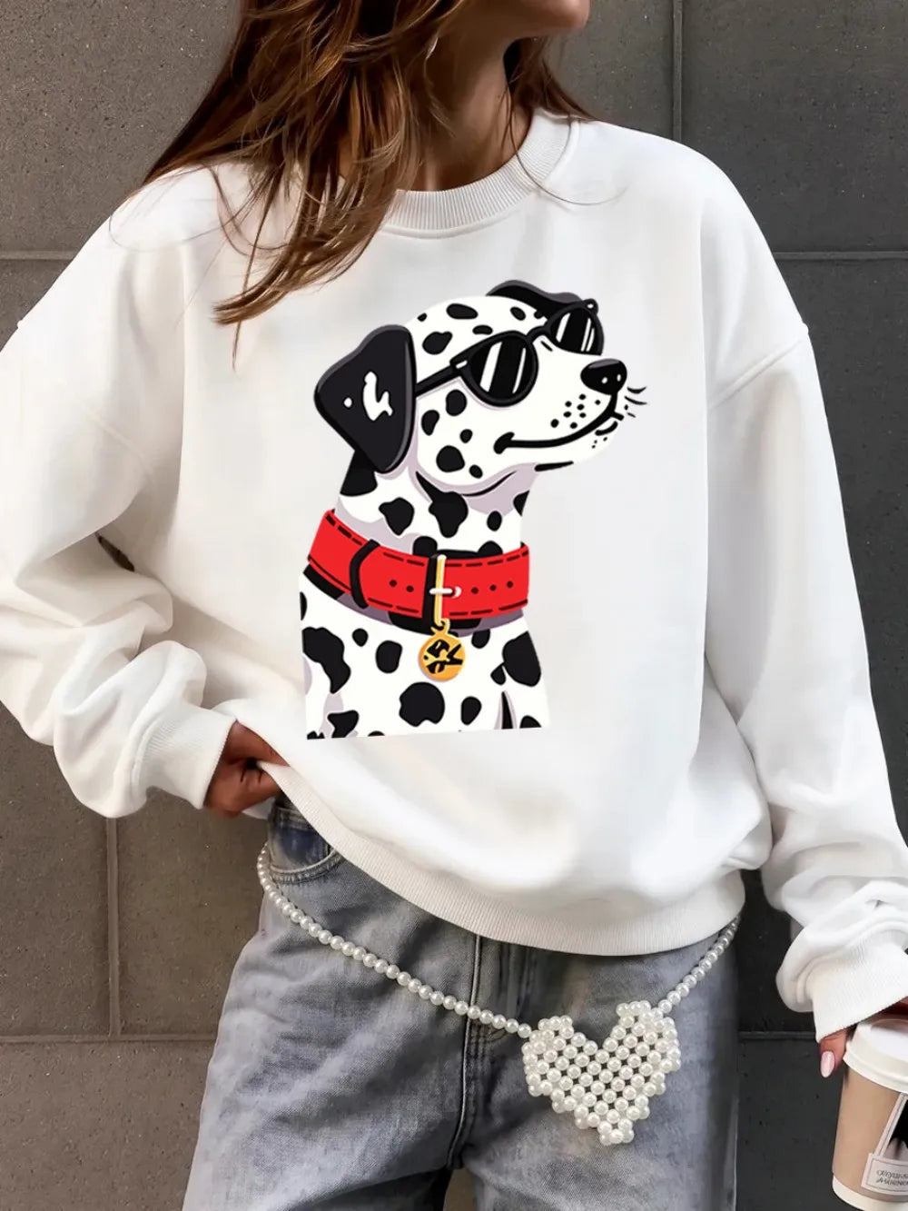 Sweat-shirt à capuche ample et chaud en polaire pour femmes