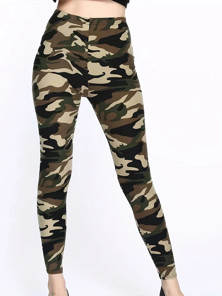 Leggings camouflage coupe slim pour femmes