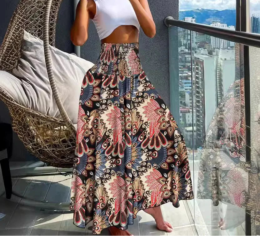 Jupe longue taille haute pour femmes