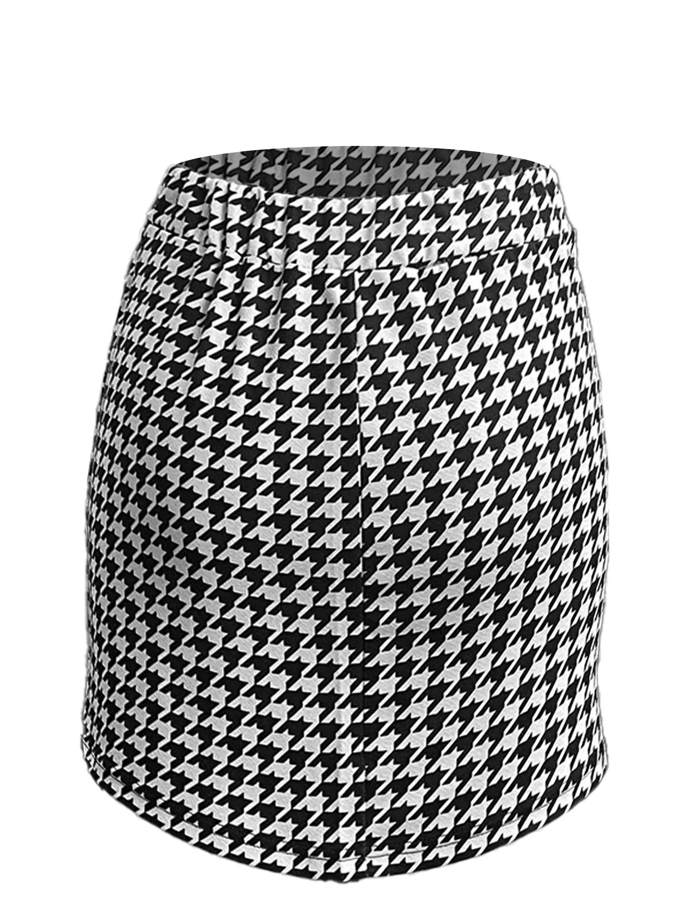 Demi-jupe élégante à taille élastique pour femmes