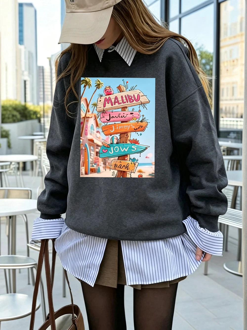 Sweat-shirts à capuche amples et sportifs pour femmes