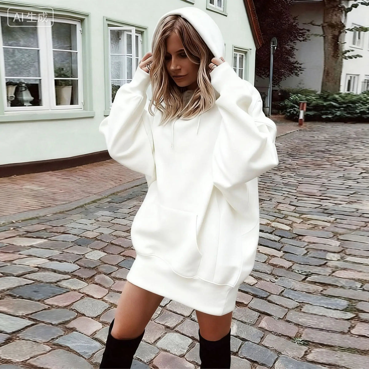 Robe Sweat à Capuche Femme – Oversize