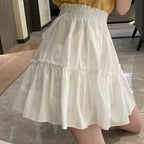 Jupe courte plissée taille haute pour femmes