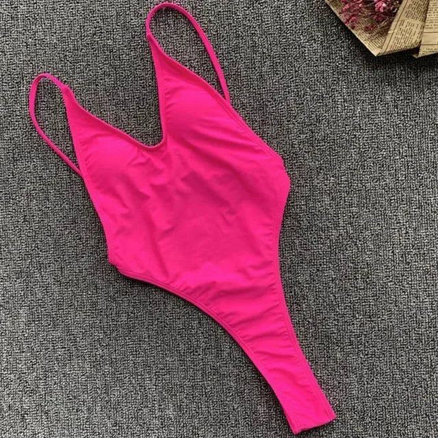 Maillot de bain une pièce, string, croisé, dos nu, diamant, coupe haute, pour femmes