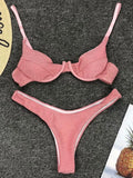 Maillot de bain deux pièces à armatures pour femmes