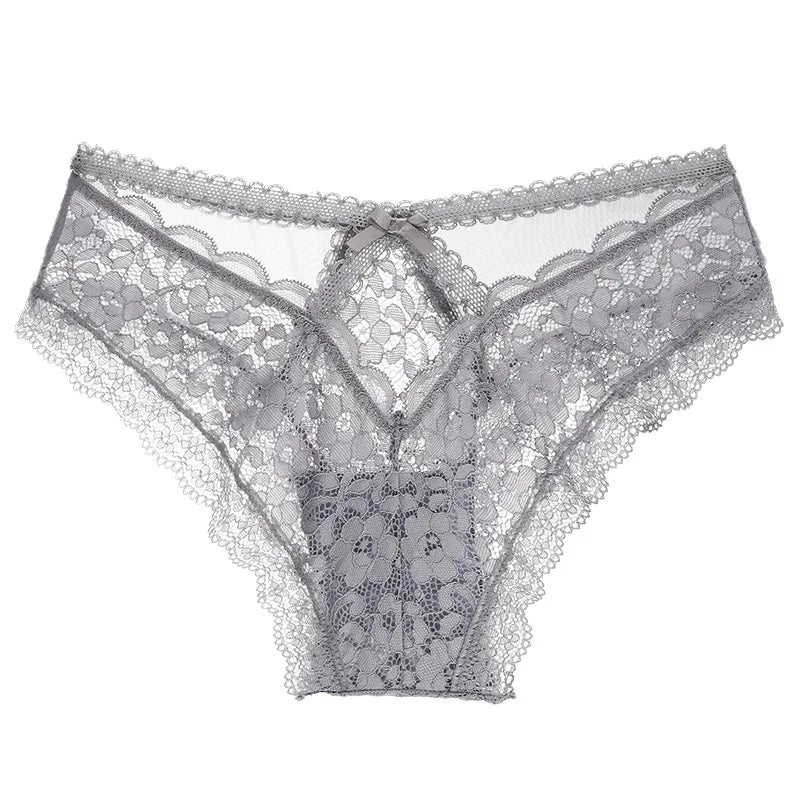 Culotte sexy transparente ajourée en dentelle pour femmes