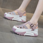 Sandales en cuir véritable pour femmes