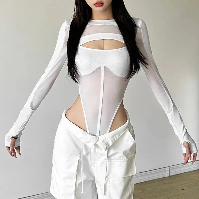 Body une pièce évidé pour femmes