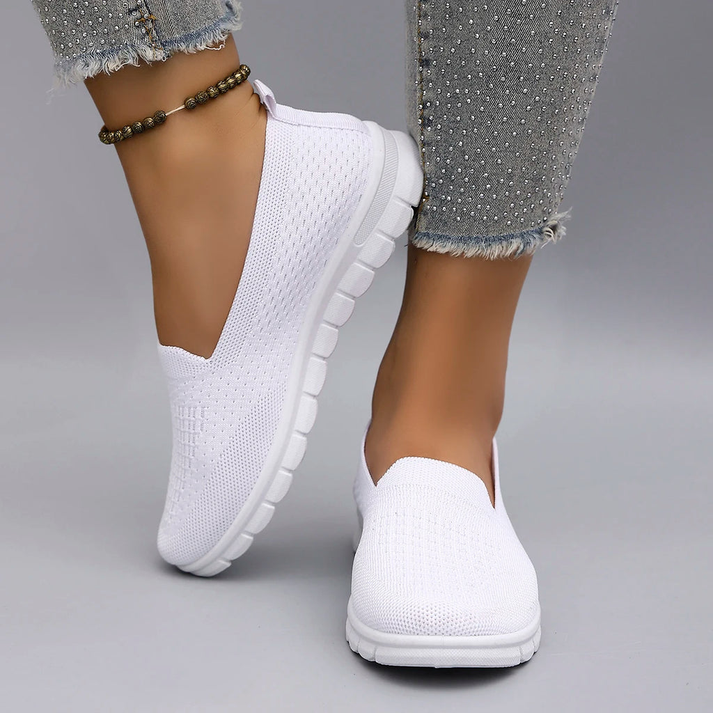 Chaussures plates d'été en maille respirante pour femmes