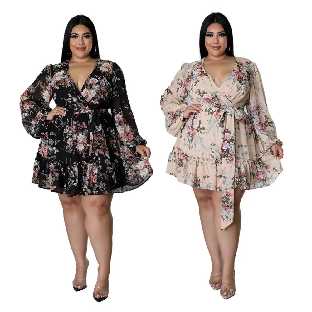 Mini robe à imprimé floral pour femmes