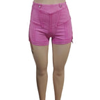 Shorts en jean taille haute à lacets pour femmes