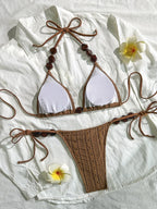 Maillot de bain deux pièces coupe haute pour femmes