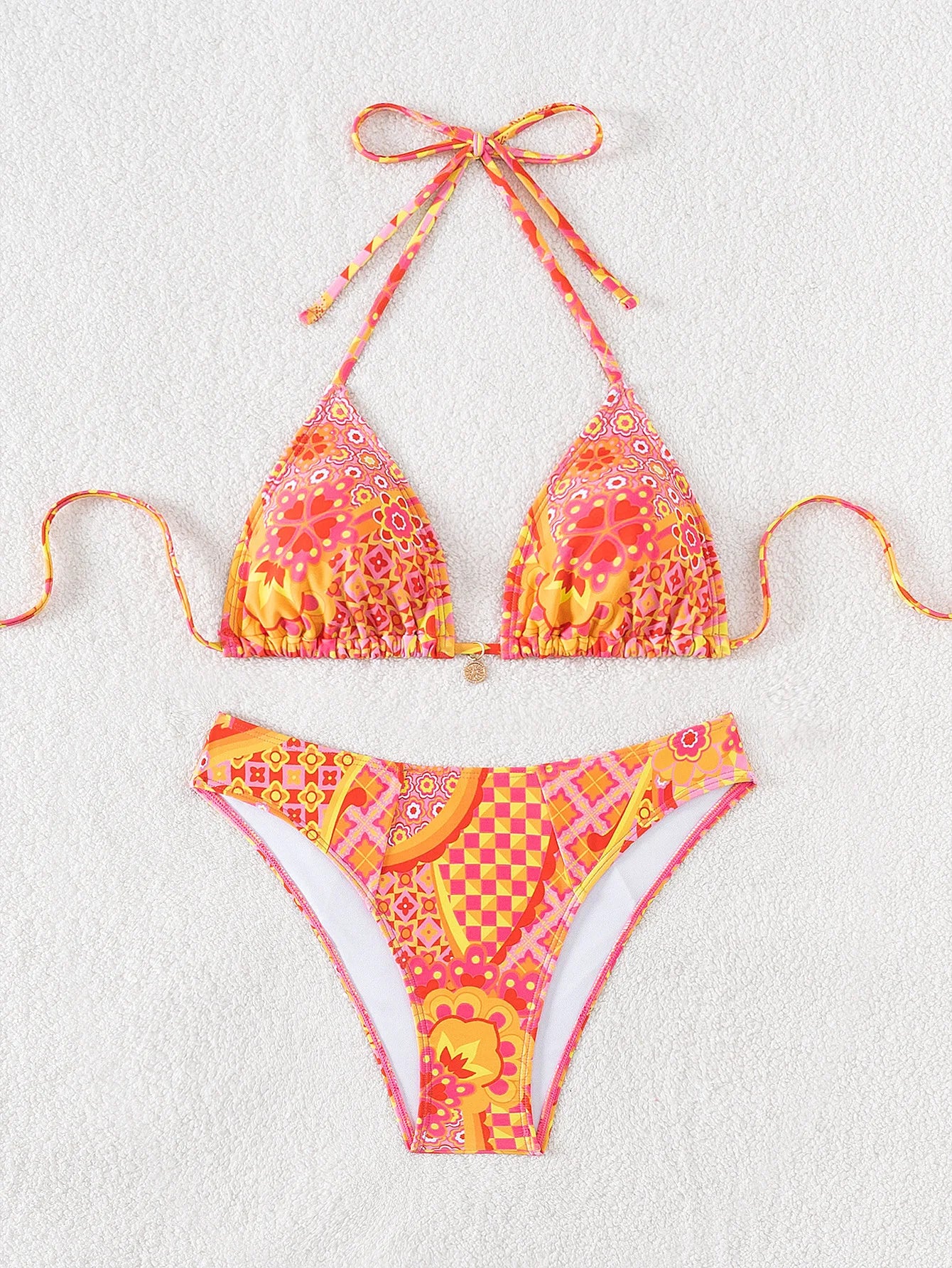 Ensemble maillot de bain 2 pièces soutien-gorge Push Up et string  pour femmes