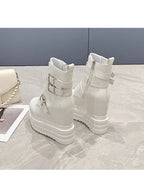 Bottines en cuir PU pour femmes