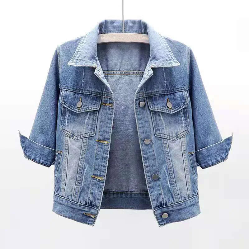 Veste en jean courte pour femmes