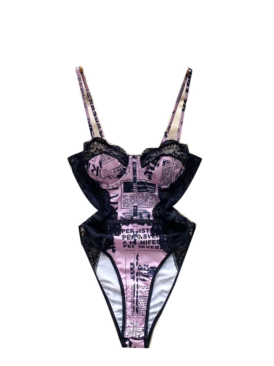 Body en dentelle rose pour femmes