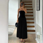 Robe moulante plissée Slim pour femmes