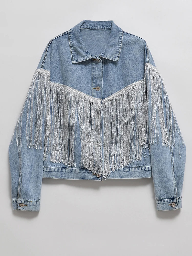 Veste courte en jean pour femmes