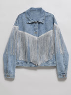 Veste courte en jean pour femmes