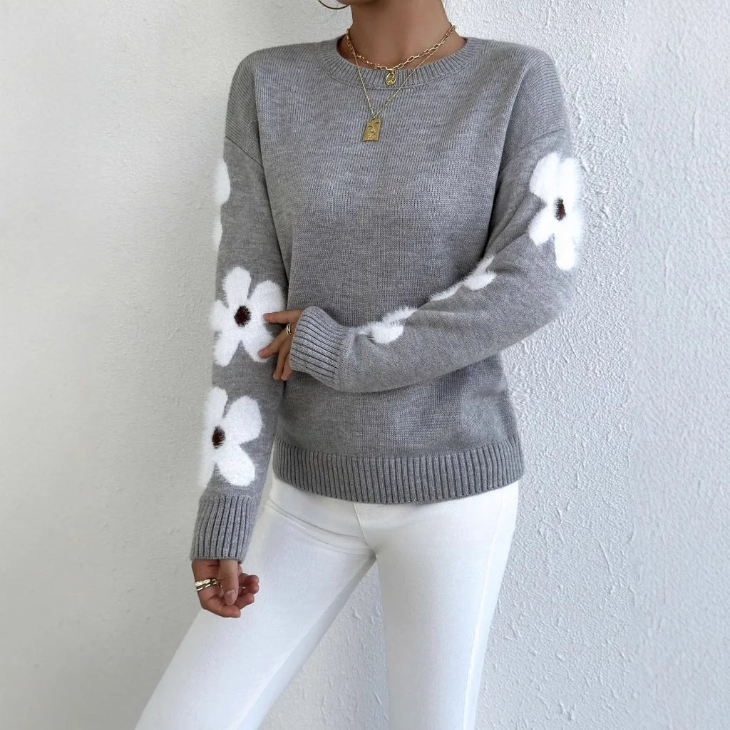 Pull en maille à manches longues pour femmes