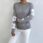 Pull en maille à manches longues pour femmes