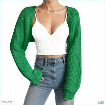 Cardigan Court Femme – Maille et Manches Longues