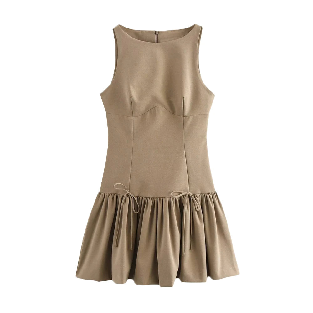 Robe courte à volants pour femmes