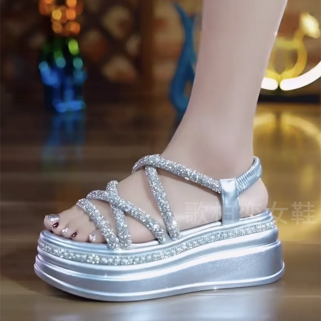 Sandales de Style romain ultralégères à talons épais, chaussures pour femmes