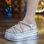 Sandales de Style romain ultralégères à talons épais, chaussures pour femmes