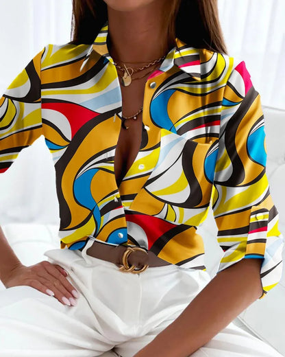 Chemise Boutonnée Femme – Manches Longues