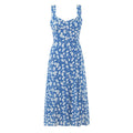 Robe longue imprimé avec bretelles spaghetti pour femmes