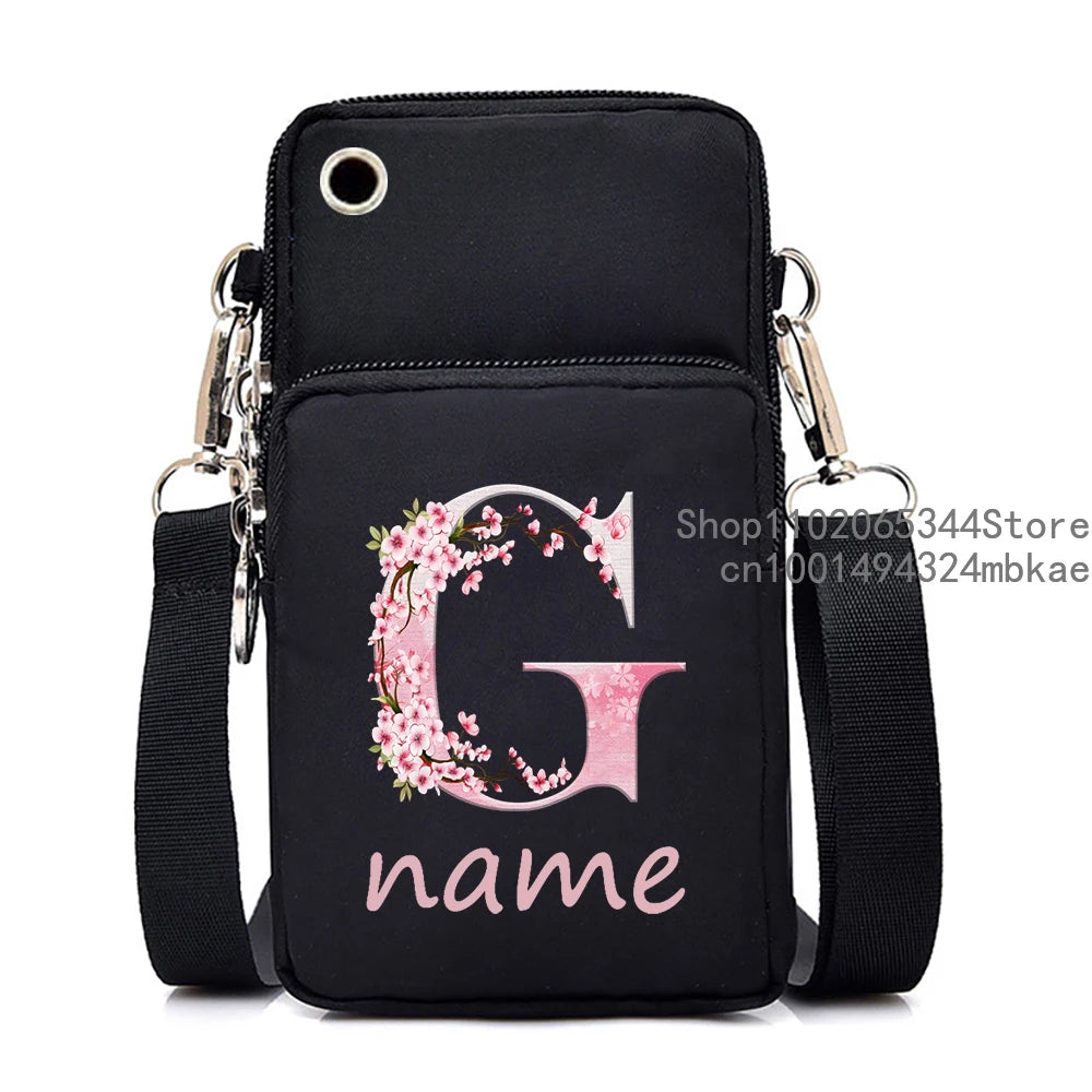 Sac à bandoulière pour téléphone portable floral pour femmes