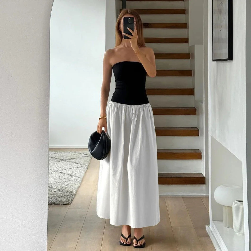 Robe moulante plissée Slim pour femmes