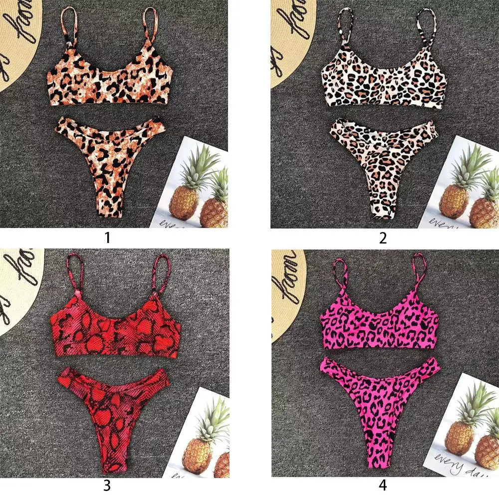 Maillot de bain deux pièces sexy dos nu pour femmes