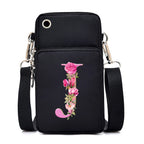 Sac à bandoulière série lettres Sakura rose pour téléphone portable pour femmes