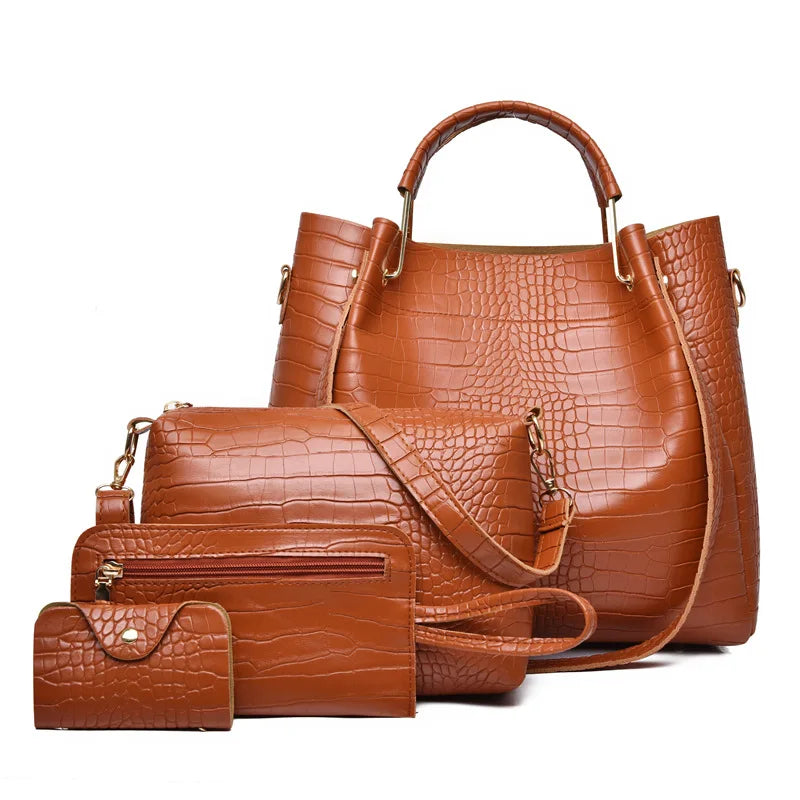 Ensemble 4 pièces sac à bandoulière pour femmes