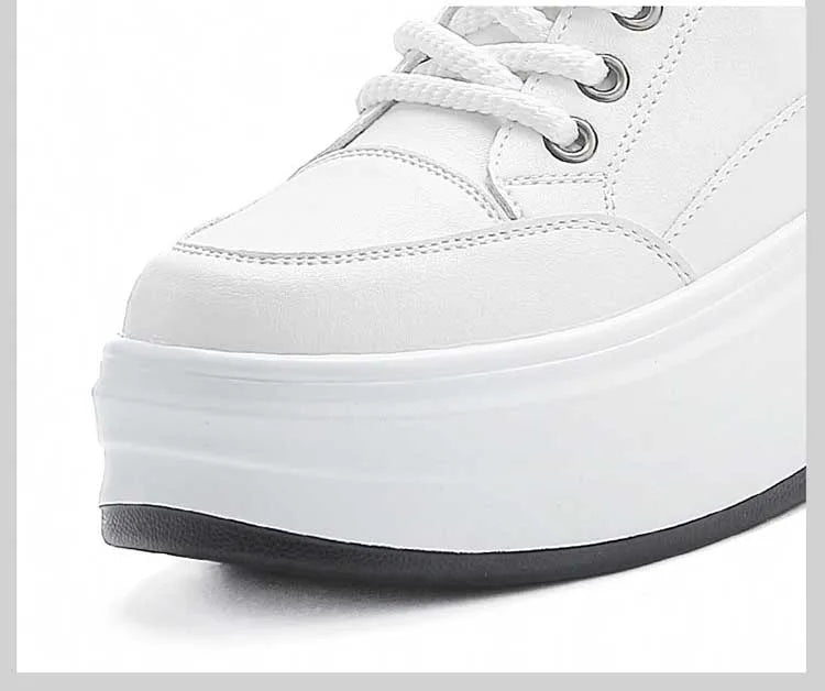 Baskets en cuir véritable pour femmes