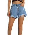 Shorts en jean déchirés pour femmes